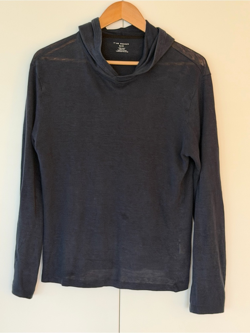 Club Monaco Navy Lightweight Shawl Neck Sweater